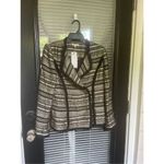 Anthropologie NWT Moon River Braelyn Tweed Fringe Blazer Black/ Gold Size S Photo 15