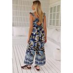 Free People  Bali Albright Jumpsuit in Navy Combo Size X-Large Photo 2