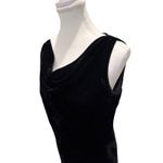 VTG 90S Y2K Evan Picone Burnout Velvet Cowl Maxi Dress Dark Romantic Gothic Vamp Black Photo 4