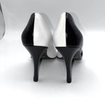 Monzo Franco Womens 6.5M Pandora Two Tone Black White Leather Stilettos Career Size 6.5 Photo 5