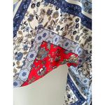 Umgee  Floral Paisley Bandana Red Blue Dress Medium Photo 6