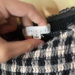 Little Lies Gingham Off the Shoulder Size Small Black White Tiered Midi Dress Black Photo 7