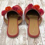 Anthropologie Orange Suede Pom-Strapped Slides 39 Photo 2