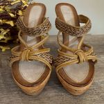 Boston Proper  Braided Platform Heel Sandals NO Size Approx. 6/6.5 Open Toe Boho Photo 1