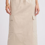 Open Edit  Drawcord Utility Maxi Cargo Skirt Photo 0