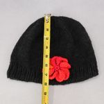 Black Floral Multi Color Cable Knit Crochet Cozy Cottage Beanie Hat Cap OS Photo 6