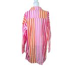Beach Riot  Alexa Top Coverup Large Pink Sunset Stripes Beach Vacation Flowy NWOT Photo 6