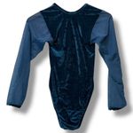 Vintage Andra Lingerie Velvet Bodysuit Mesh Teal Blue Womens Sz M Whimsigoth Blue Size M Photo 2