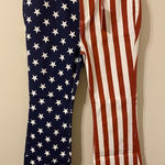 Judy Blue New NWT Judy‎ Blue Stars and Stripes American Flag Flare Leg Jeans Size 15 Photo 0