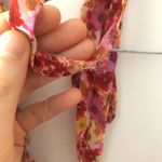 For Love & Lemons  FL&L Felicia Chiffon Midi Dress in Red Floral Size Medium Photo 7