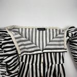 Anna October Off the Shoulder Stripe Dress Black White Midi Ruffle Sleeves Size undefined Photo 6