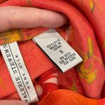 Vtg Y2K Silk Mini Dress Tropical Floral Hawaiian Sz Small Orange Red Photo 13