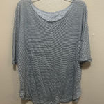 Loft Linen Striped Top Women's Size S Short Sleeve Lightweight Photo 0