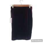 1. State  Burgundy Velvet Ruched Mini Skirt Pencil Red Purple‎ Size Medium New Photo 3