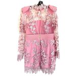 ZHIVAGO Angelus Lace Mini Dress Mauve Size XS / AU 4 Rhinestone Pink Photo 8