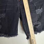 True Religion Shorts Womens 24 Distressed Denim Cutoff Mid Rise Frayed Jeans y2k Photo 5