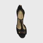 ASOS Black Suede Patent Leather Gold T-Strap Heels Women’s Size 8 Photo 6