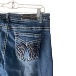 Ceder Rose Women Size 33 X 34 Wing Hustler Y2k Straight Leg Mid Rise Jeans‎ Blue Photo 4