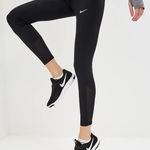Nike NEW Black RACER TIGHTS Leggings with White Swoosh Size SMALL Photo 0