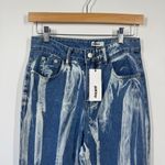 Kolly Jeans Women S Blue White Dye Bootcut Slit Festival NWT Concert Grunge Boho Photo 4