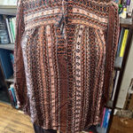 Daniel Rainn  1x 70’s look keyhole tie neck boho flowy blouse Photo 0