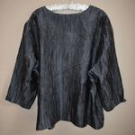 Eileen Fisher Silk Textured Crepey Round Neck Jacket
Buttoned Gray Silver Photo 6