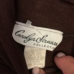 CAROLYN STRAUSS COLLECTION BROWN SHORT SLEEVE MOCK TURTLENECK SIZE LARGE Photo 2