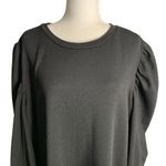 ASOS Puff Sleeve Shift Dress 24 Black Half Sleeves Round Neck Knee Length Photo 1