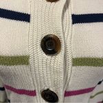 Aeropostale 🌺 WHITE STRIPPED COTTON COWL NECK CARDIGAN SWEATER🌺 Photo 4