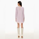 Aritzia Wilfred Daydreamer Mini Dress Sz Small Cloudy Lilac Pleated Long Sleeves Photo 4