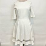 Lulus Sheer Factor White Mesh Skater Dress wedding engagement size medium Photo 1