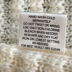 Pink Rose open front Cardigan, ivory, popcorn knit, criss cross back detail, S Photo 11