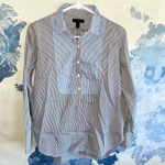 J.Crew Bib Popover Stripe Long Sleeve Shirt Photo 1