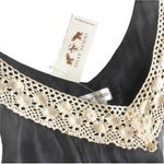 new Shay Todd ❁ Handkerchief Hem Crochet Shoulder Tie Dress Swim Cover ❁ Black L Size L Photo 5