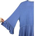 NWT ASOS‎ Floral Embroidered Bell Sleeve Maternity Dress Size 4 Feminine Boho Blue Photo 9