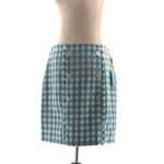 CeCe  Frayed Tweed Frame Gingham Pencil Mini Skirt Photo 1
