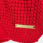 Michael Kors Womens XS Red Valentine Drape Neck Tunic Waffle Knit Sweater Photo 1