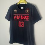 Adidas skateboarding soccer T-shirt in Black and red size Medium Photo 3