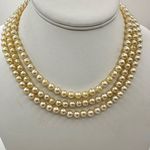 Faux pearl triple strand vintage necklace Photo 0
