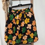 Who What Wear  Floral Mini Skirt Black Orange Green Size X Small Photo 2