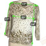 Gloria Vanderbilt Vintage Sequin Animal Print Sweater Women’s Large top glitter Photo 5