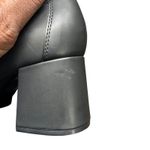 Nine West Womens Black Leather Horsebit Platform Block Heel Loafers Shoes 8M Photo 9