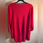 kim rogers  Red Crochet Sweater 1X holiday Photo 6
