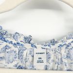 Old Navy  Womens Blue Floral Print V Neck Long Sleeve Peasant Blouse Size XXL Photo 2