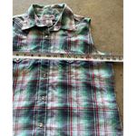 Wrangler Vintage  Wrancher Sleeveless Western Shirt Women’s Sz M Pearl Snap Photo 3