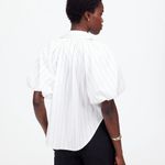 Madewell Shirred Bubble-Sleeve Button-Up Shirt Size M Photo 8