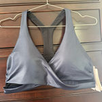 Gap NWT GapFit Shimmer Navy Medium Impact Criss Cross Padded Sports Bra Large L NEW Photo 0