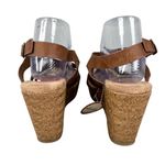 Jellypop  Sandals Platform Wedge Memory Foam Springs Cognac Distress 11M New Photo 4