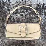 Necessary Objects  White Y2K Era Faux Leather Handbag 12x5x2" Photo 0