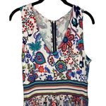 Milly  Floral Maxi Deep V Neck Sleeveless Dress Size Large Jersey Stretch Photo 1